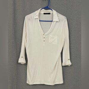 The Limited White Button-Down Women's Shirt